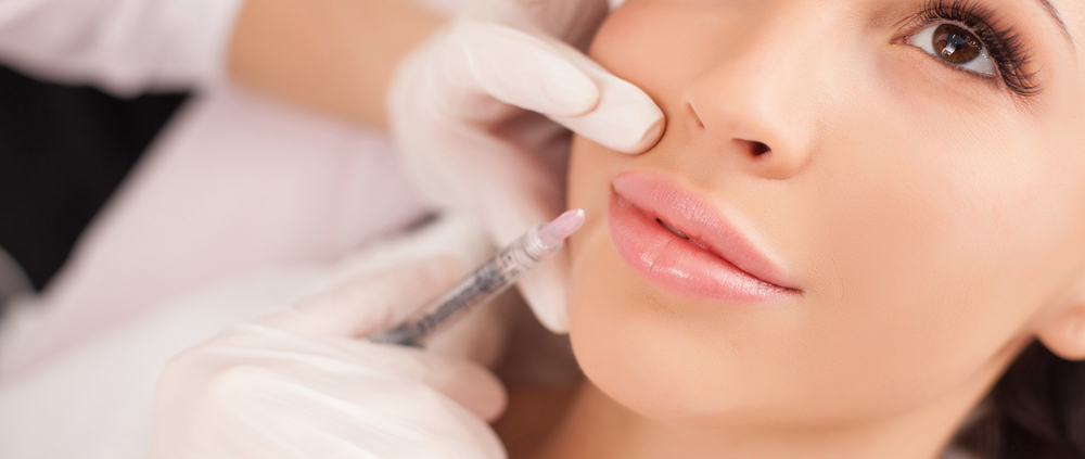 Woman receiving a Botox injection