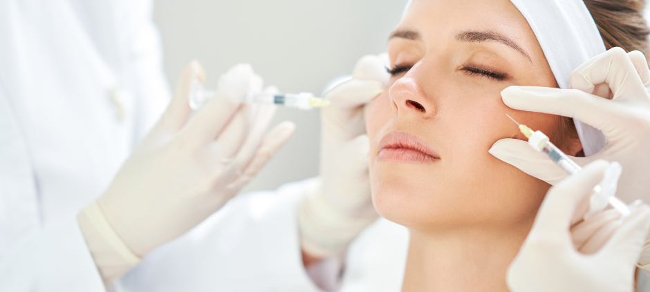 Woman receiving Botox injections